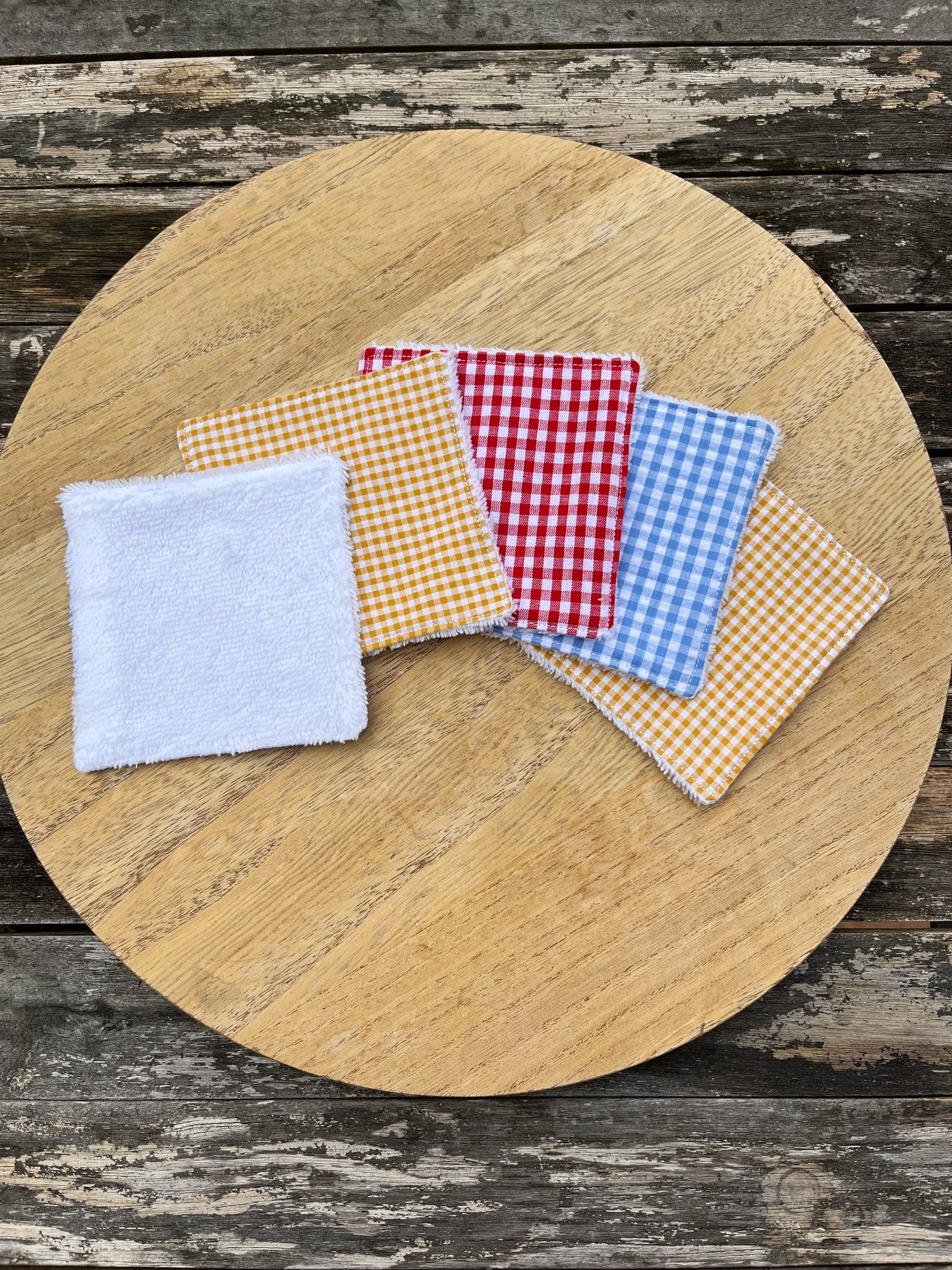 Lot de 5 cotons démaquillants réutilisables dépareillés